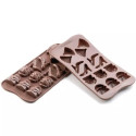 Stampo fashion SCG14 in silicone: forme fashion, ventaglio, scarpetta e borsetta, da Silikomart