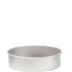 Teglia tonda liscia per torta americana in alluminio anodizzato ø10 x h 7,5 cm di Decora