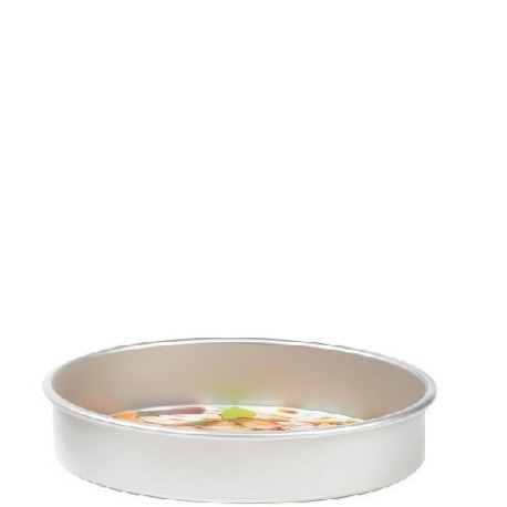 Teglia tonda liscia per torta americana in alluminio anodizzato alta 5 cm e diametro 10 cm da Decora