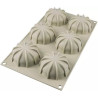 Mini Goccia Silikomart: stampo in silicone per 6 tortine di dimensioni 6,8x3,3 cm