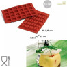 Stampo Small Square Savarin o mini savarin quadrati 3,3 cm in silicone di Silikomart