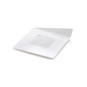 Set 100 vassoi monoporzioni quadrati in plastica bianca di lato 83 mm, riutilizzabili da Silikomart