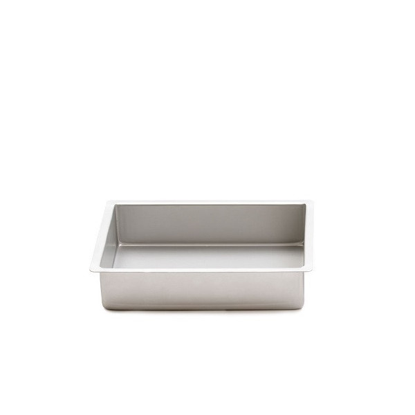 Teglia rettangolare 20x30xh7,5 cm liscia bordi dritti Decora per torta americana in alluminio anodizzato per torte a strati