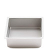 Teglia quadrata 20x20 h7,5 cm liscia bordi dritti in alluminio anodizzato da Decora ideale per torta a piani