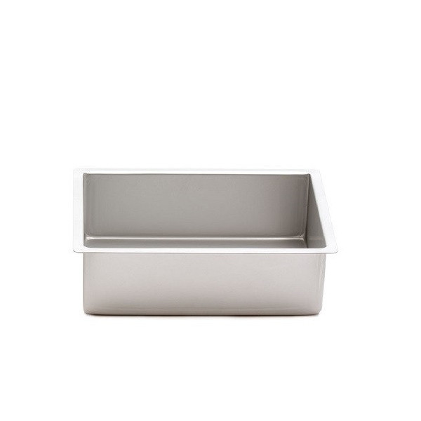 Teglia rettangolare 30x40 h10 cm liscia bordi dritti da Decora, per torta americana in alluminio anodizzato per torte a strati