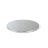 Vassoio sottotorta Tondo argento 18 cm h 1,2 cm da Decora