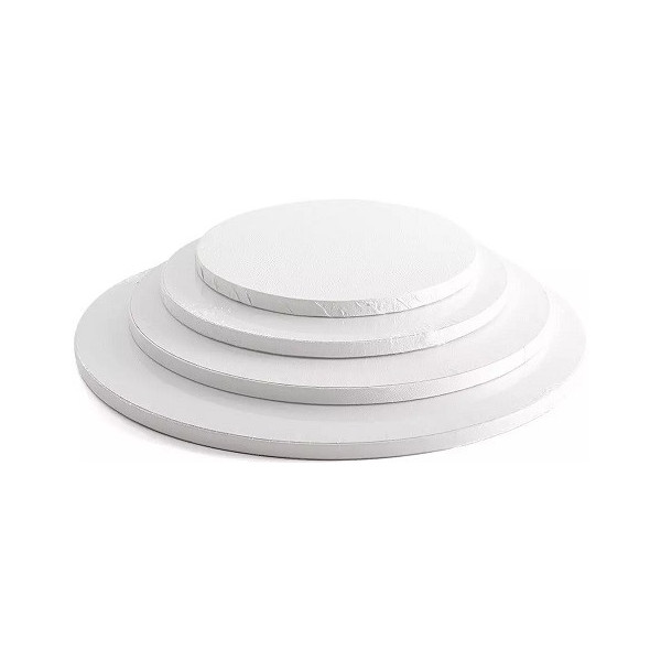 Da 20 a 45 cm sottotorta cartone bianco tondo Decora vassoio torta rigido spessore 1,2 cm