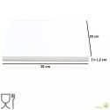 Vassoio sottotorta quadrato bianco 20x20 h1,2 cm in cartoncino rigido per alimenti da Decora