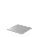 Sottotorta in cartoncino quadrato argento Decora 20x20 h1,2 cm vassoio torta rigido