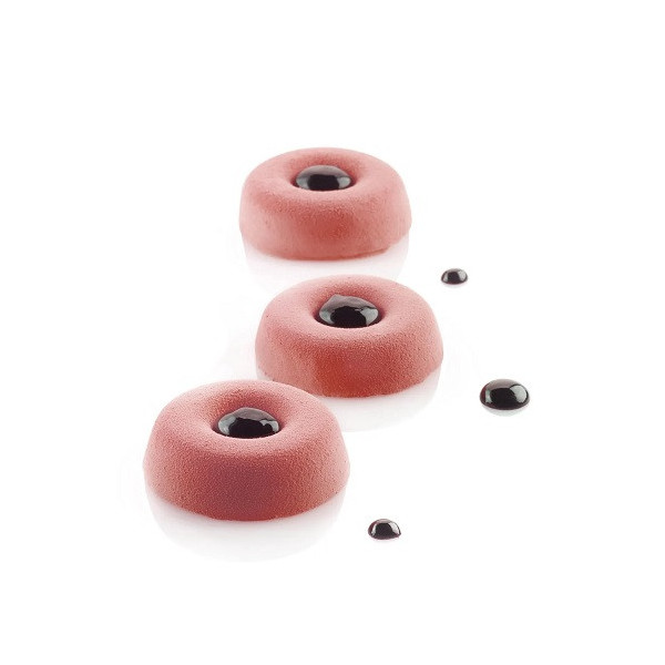 Medium Savarin Silikomart: stampo in silicone per 8 savarin medi SF011 ø65 h 21 mm