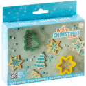 'Decorazioni Christmas' Decora - Kit 2 Tagliapasta + 4 Stencil per Biscotti Alberi e Stelle Natalizie Decorate