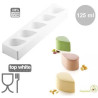 Multiflex Drop 125 Silikomart stampo silicone barra per 5 gocce 80x51 h 45 MM