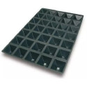 Pyramids Silikomart: stampo silicone nero, SQ010 sessantaquaranta per 35 piramidi base quadrata 65x65 h 35 mm