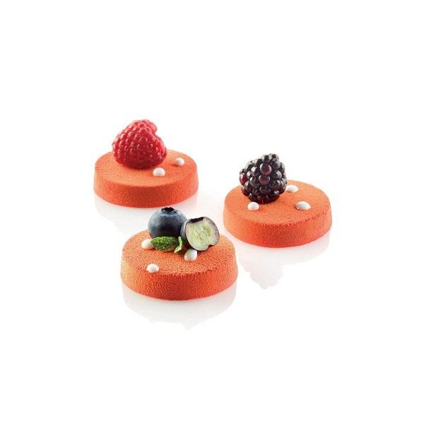 Stampo Florentines SQ050 per 70 cavità da 4,5 h 1 cm, teglia 60x40 in silicone nero da Silikomart