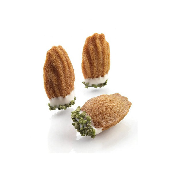 Stampo Sessantaquaranta mini Madeleine SQ018 in silicone da Silikomart 100 cavità da 44 mm