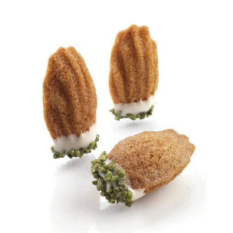 Stampo Sessantaquaranta mini Madeleine SQ018 in silicone da Silikomart 100 cavità da 44 mm