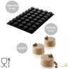 Stampo sessantaquaranta cylinders o mini cilindri diametro 5 cm, altezza 3 cm SQ079 in silicone da Silikomart
