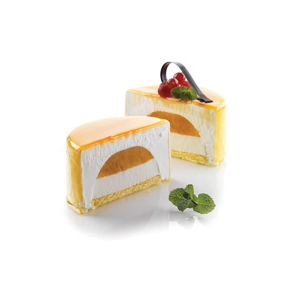 Tor100 h50/15 Silikomart: 15 stampi tondi 10 h5 cm round tortaflex bianchi in silicone da 389 ml con vassoio 60x40 cm