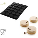 Stampo Sessantaquaranta Disco diametro 75 mm, altezza 15mm SQ077 in silicone da Silikomart