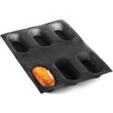 Set 2 o 4 stampi Air Plus 03 Mini Plum cake da 4x9,5 h2,5cm in silicone microforato Silikomart