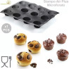 Air Plus 13 Round 30x40 stampo silicone 12 impronte diametro 6  h 4 cm da Silikomart