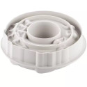 Passione Silikomart stampo in silicone grigio per ciambelle con decori cuori ø221 h66 mm