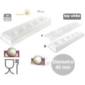 Mul3D 48 Silikomart set stampo silicone con stampo top e vassoio per sfere di gelato diametro 48 mm