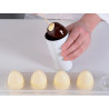 Stampo gelato Mul3D Egg per 5 Uova 3D da 100 ml  in silicone Top White da Silikomart