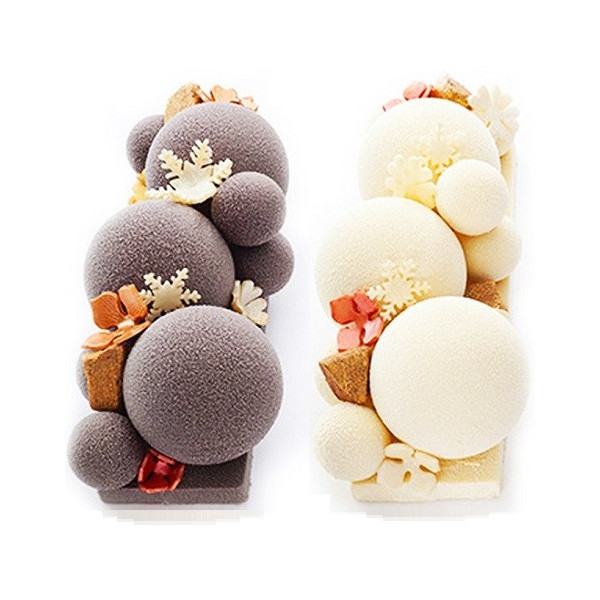 Kit Mul3D Silikomart: set 3 stampi silicone e stampi top su vassoio per gelati a sfera