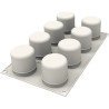 Sweet layers Silikomart stampo silicone con cutter per cilindri striati ø55 h 55 mm