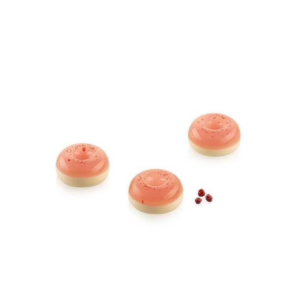 Donut XS 12 Silikomart: stampo in silicone bianco per 18 ciambelline da 34 h16 mm