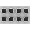 Harmony 150 Silikomart: stampo in silicone bianco per 8 semifreddi ⌀60 h 67 mm