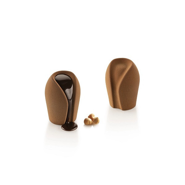 Taki 100 Silikomart: stampo in silicone bianco per 8 mousse e semifreddi, cascate di ø50 h 70 mm