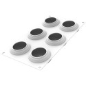 Sara 100 Silikomart: stampo in silicone bianco per 8 mousse e semifreddi savarin a nido di ø75 h 30 mm