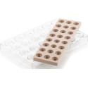 CH013 Kit Semisfera 01 Silikomart: Stampo Tritan 24 cioccolatini semisfera ⌀31 mm + Stampo silicone inserti