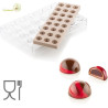CH013 Kit Semisfera 01 Silikomart: Stampo Tritan 24 cioccolatini semisfera ⌀31 mm + Stampo silicone inserti CH013 Kit Semisfera 01 Silikomart: Stampo Tritan 24 cioccolatini semisfera ⌀31 mm + Stampo silicone inserti