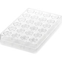 CH013 Kit Semisfera 01 Silikomart: Stampo Tritan 24 cioccolatini semisfera ⌀31 mm + Stampo silicone inserti