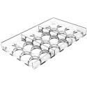 CH037 Kit Semisfera 02 Silikomart: stampo Tritan 24 cioccolatini semisfera ⌀35 mm + Stampo silicone inserti