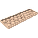 CH037 Kit Semisfera 02 Silikomart: stampo Tritan 24 cioccolatini semisfera ⌀35 mm + Stampo silicone inserti
