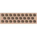 CH037 Kit Semisfera 02 Silikomart: stampo Tritan 24 cioccolatini semisfera ⌀35 mm + Stampo silicone inserti