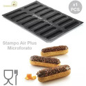 Air Plus 11 Eclair 30x40 Silikomart stampo silicone microforato 16 impronte 25x125xh5 mm
