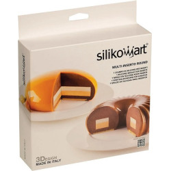 Multi inserto round Silikomart: stampo silicone multi inserti tondi ø150/92 h 25 mm ø175 h 25 mm