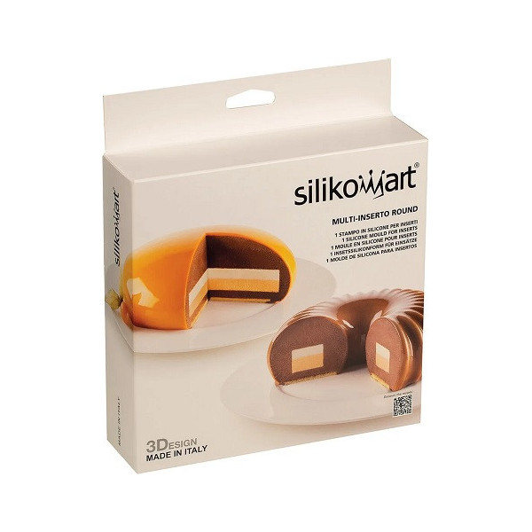 Multi inserto round Silikomart: stampo silicone multi inserti tondi ø150/92 h 25 mm ø175 h 25 mm