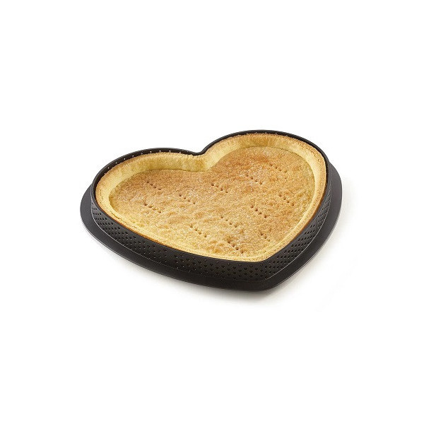 Tarte Ring amore 205x190xh20 mm Silikomart anello microforato per crostata cuore