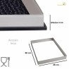 Cornice Acciaio Inox 18-10 o AISI304 lunga 60 cm, larga 40 cm, alta 4 cm da Silikomart Cornice Acciaio Inox 18-10 o AISI304 lunga 60 cm, larga 40 cm, alta 4 cm da Silikomart