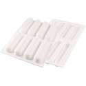 Kit Fingers 75: stampo in silicone più cutter più 10 vassoi da Silikomart