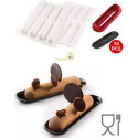 Kit Fingers 75: stampo in silicone più cutter più 10 vassoi da Silikomart