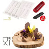 Kit Fingers 75: stampo in silicone più cutter più 10 vassoi da Silikomart