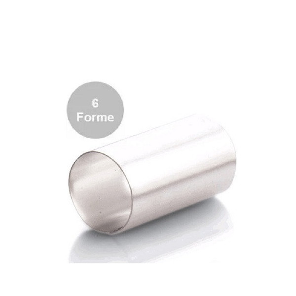 Stampo formina cartuccia a tubo in latta di lungo 4,7 cm e diametro 2,5 cm in confezione da 6 formine
