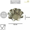 Set 10 formine margherita in latta diametro 6 cm, altezza 2 cm, per dolci monoporzioni da Vespa